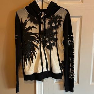 Pink Palm Tree Zip Up